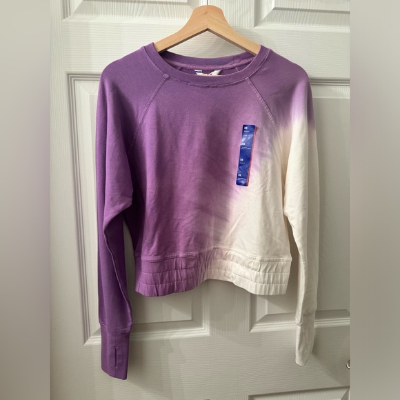 Joy Lab Purple/White Athletic Sweater - Picture 2 of 4